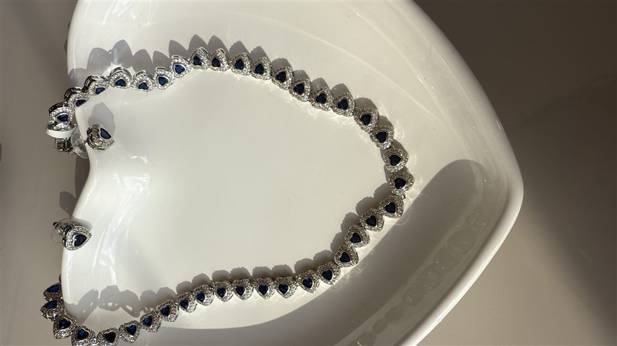 Conjunto Riviera Corações Azul